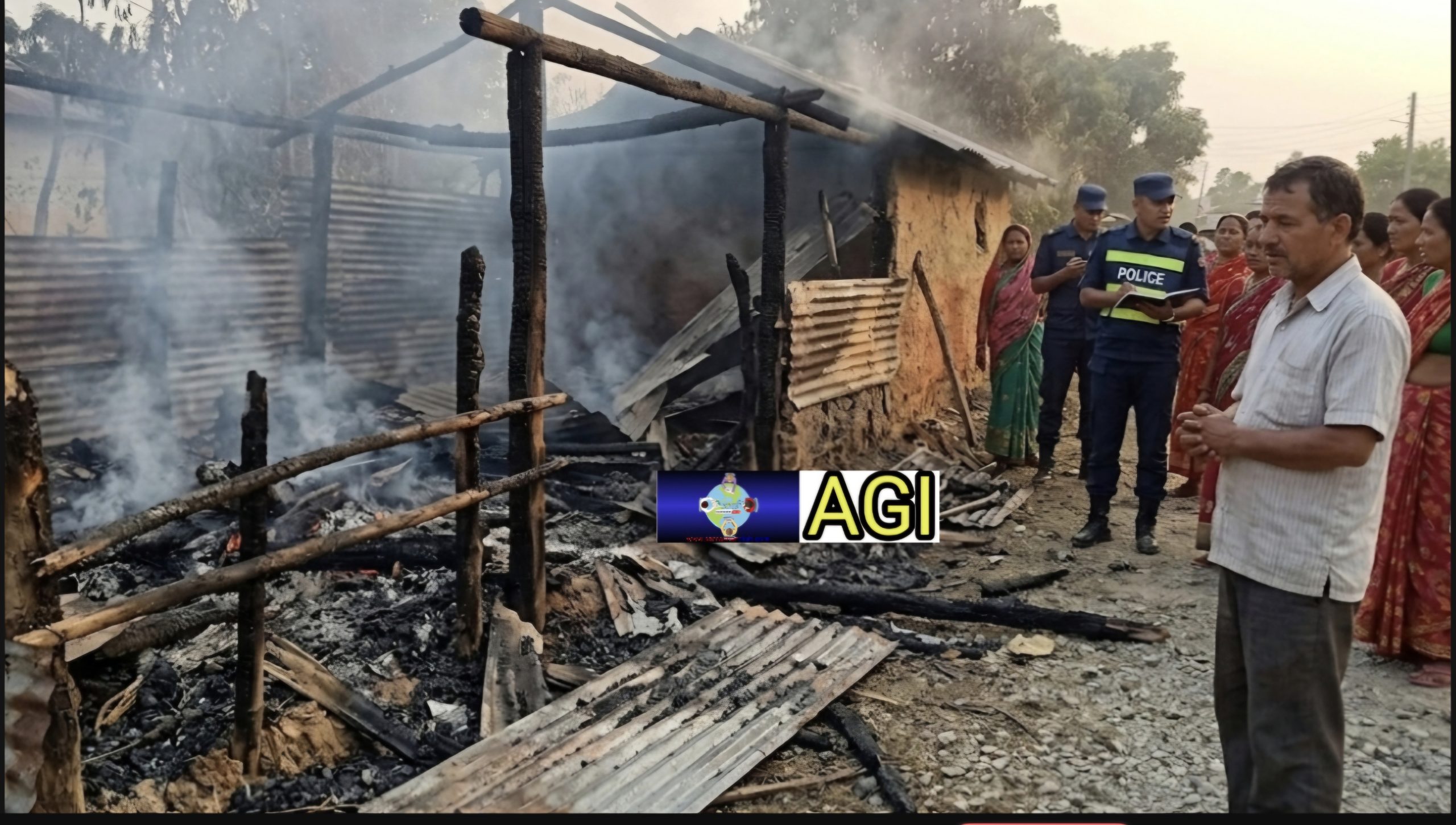 हेटौंडा–१७ मा बिजुली सर्ट भई गोठमा आगलागी: गाई र बाच्छो जलेर मरे, ४ लाखको क्षति