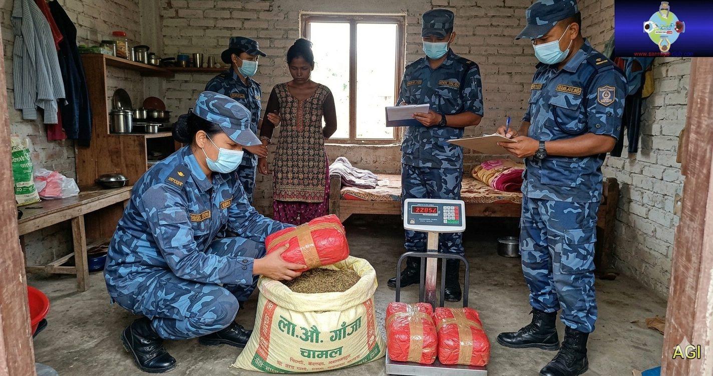 मकवानपुरमा २२ केजी गाँजासहित एक महिला पक्राउ