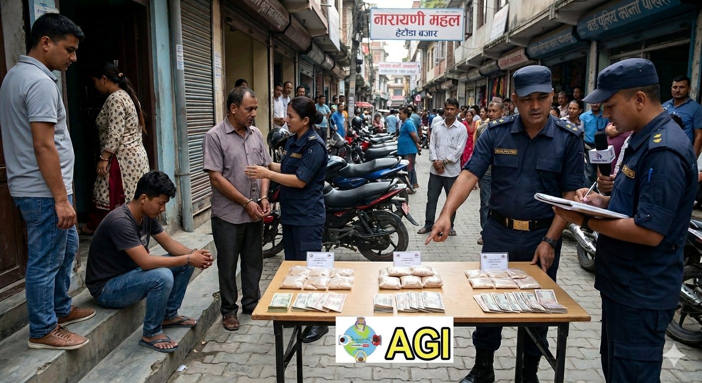 हेटौंडामा लागूऔषधविरुद्ध प्रहरीको ‘स्वीप अपरेशन’ : तीन जना पक्राउ