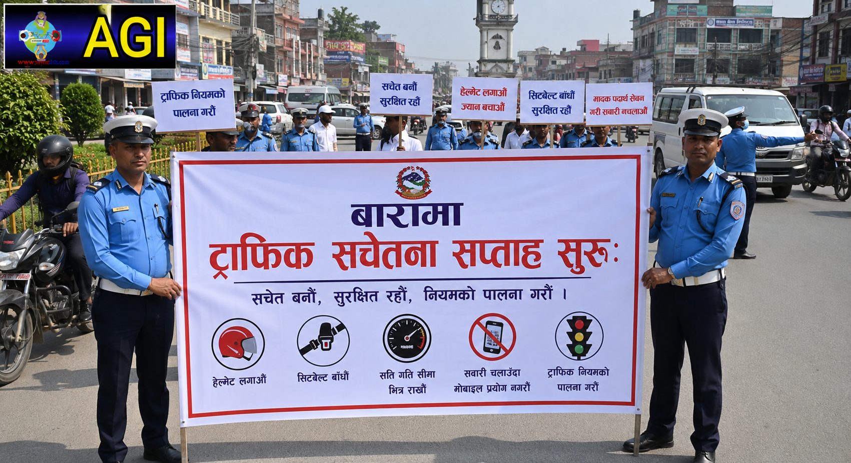 बारामा ट्राफिक सचेतना सप्ताह सुरु: दुर्घटना न्यूनीकरणमा जोड