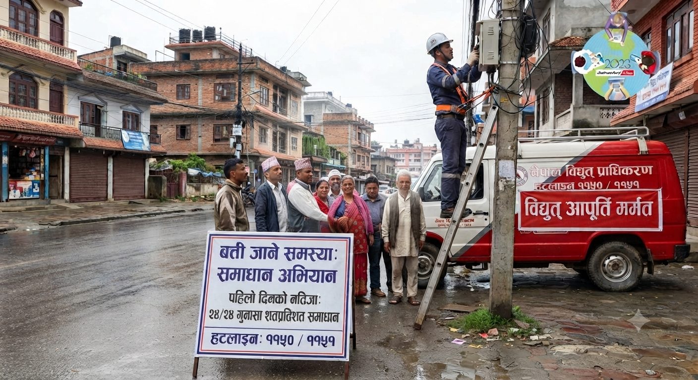 “झ्याप्प झ्याप्प” बत्ती जाने समस्या समाधान गर्न मन्त्रालयको सक्रियता, २४ सै घण्टा सेवा सुरु