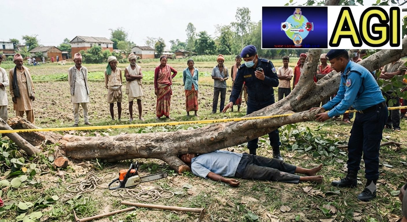 बारामा रुख काट्ने क्रममा च्यापिएर एक जनाको मृत्यु