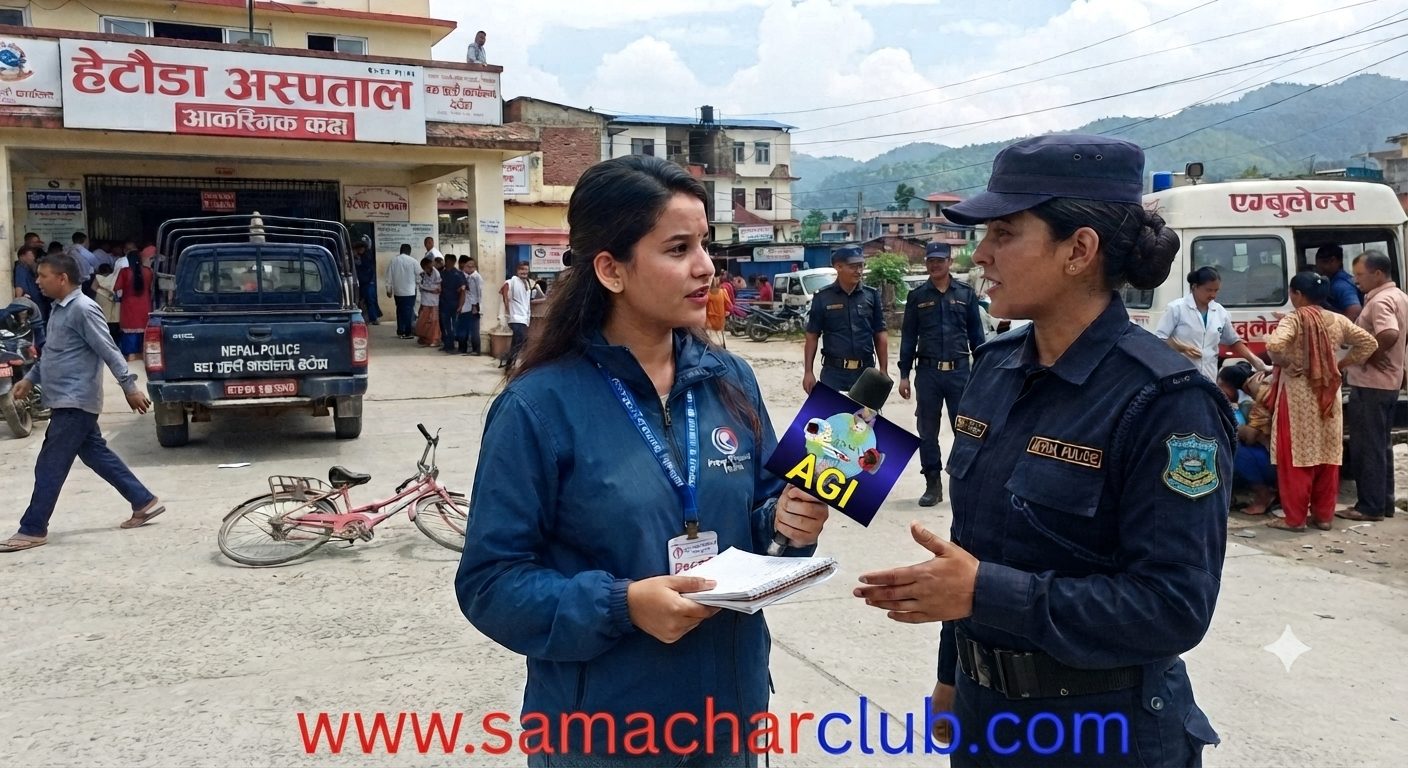 हेटौंडामा साईकलबाट लडेर दुई बालिका घाईते,एकको अवस्था गम्भीर