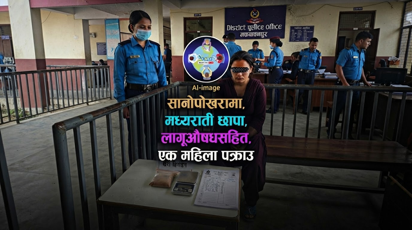 सानोपोखराबाट खैरो हिरोईनसहित एक महिला पक्राउ